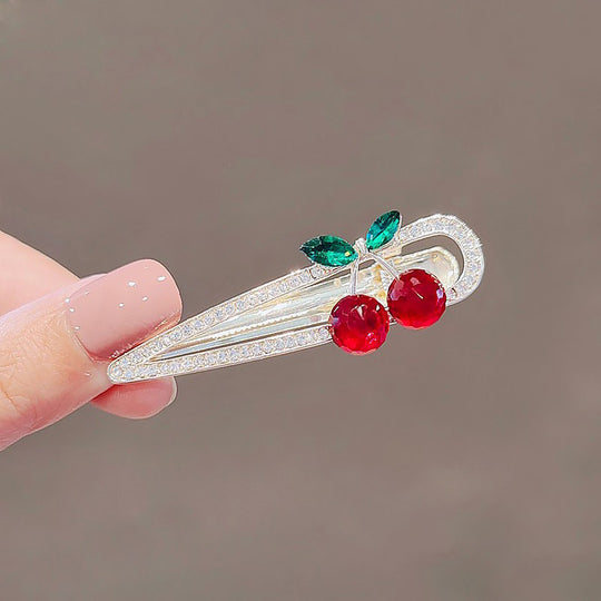 Zircon Cherry Hair Clip