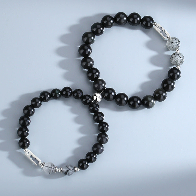 925 Silver Bracelet Set, 2pcs