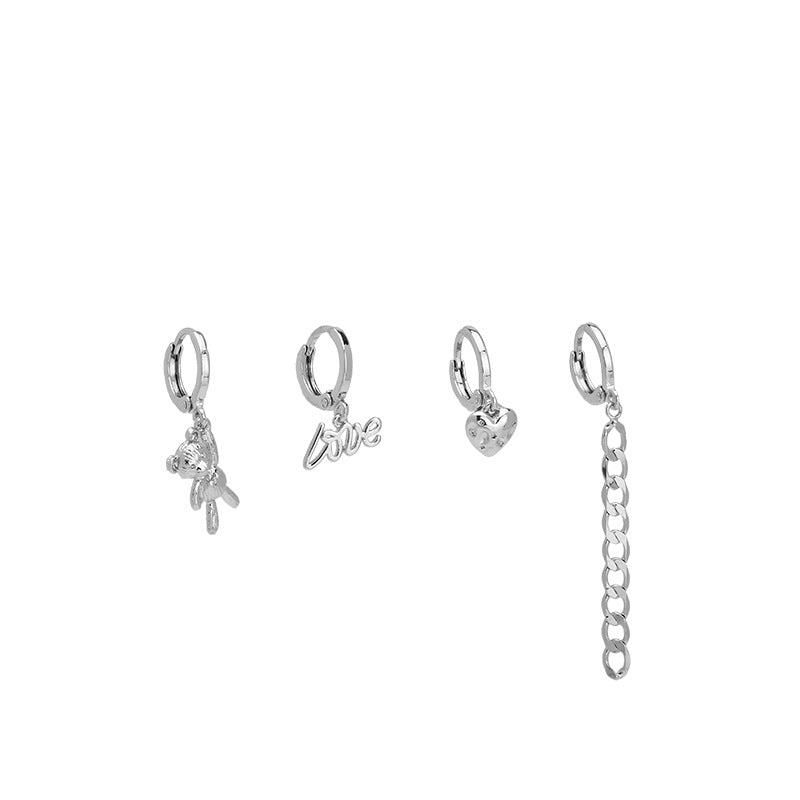 Zircon Assorted Earrings, 6pcs