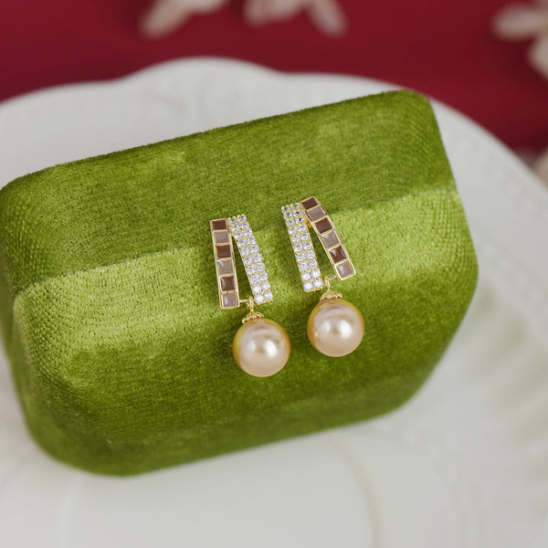 Caramel Pearl Earrings