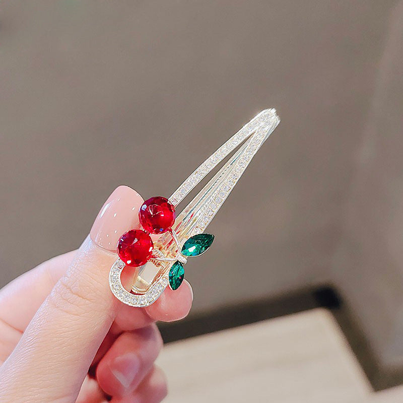 Zircon Cherry Hair Clip