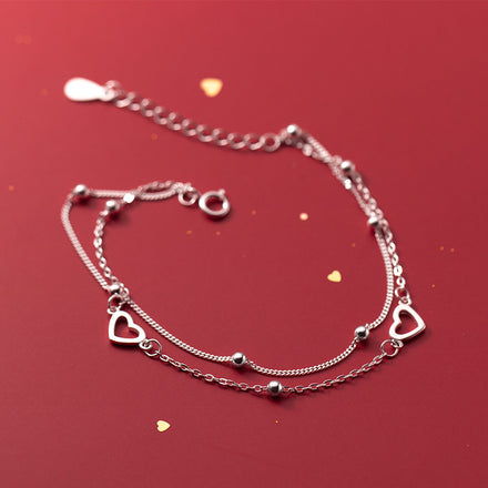 925 Sterling Silver Heart Bracelet