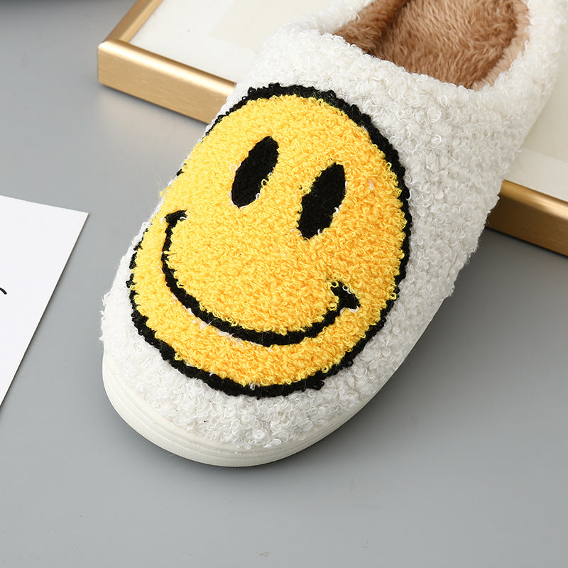 Cute smiley cotton slippers