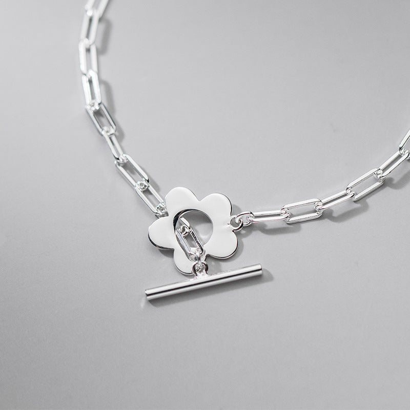 925 Sterling Silver Flower Bracelet