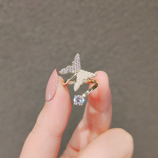 Zircon Butterfly Rings