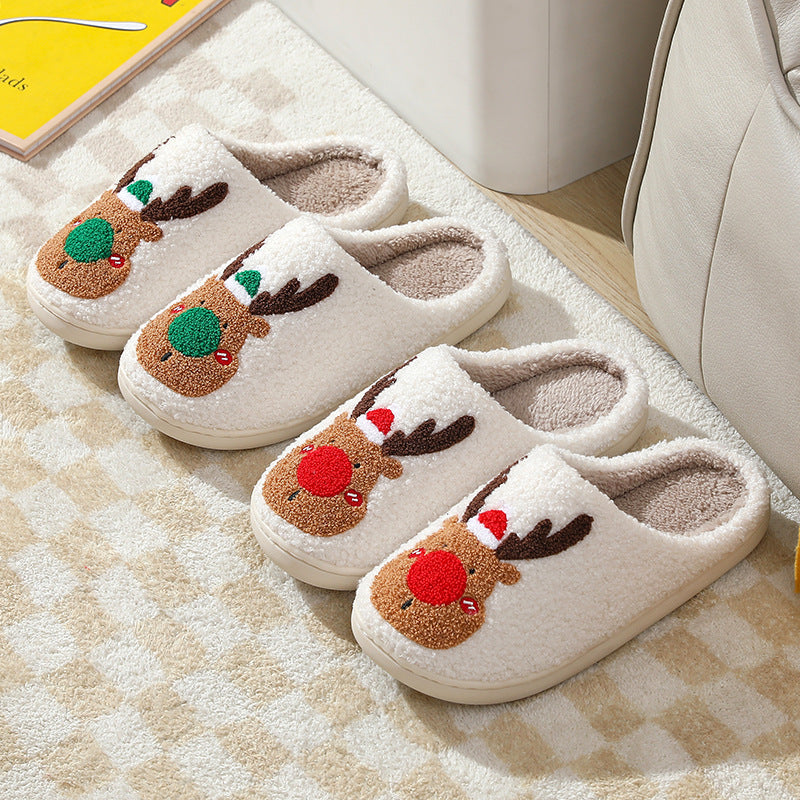 Christmas Deer Fluffy slippers