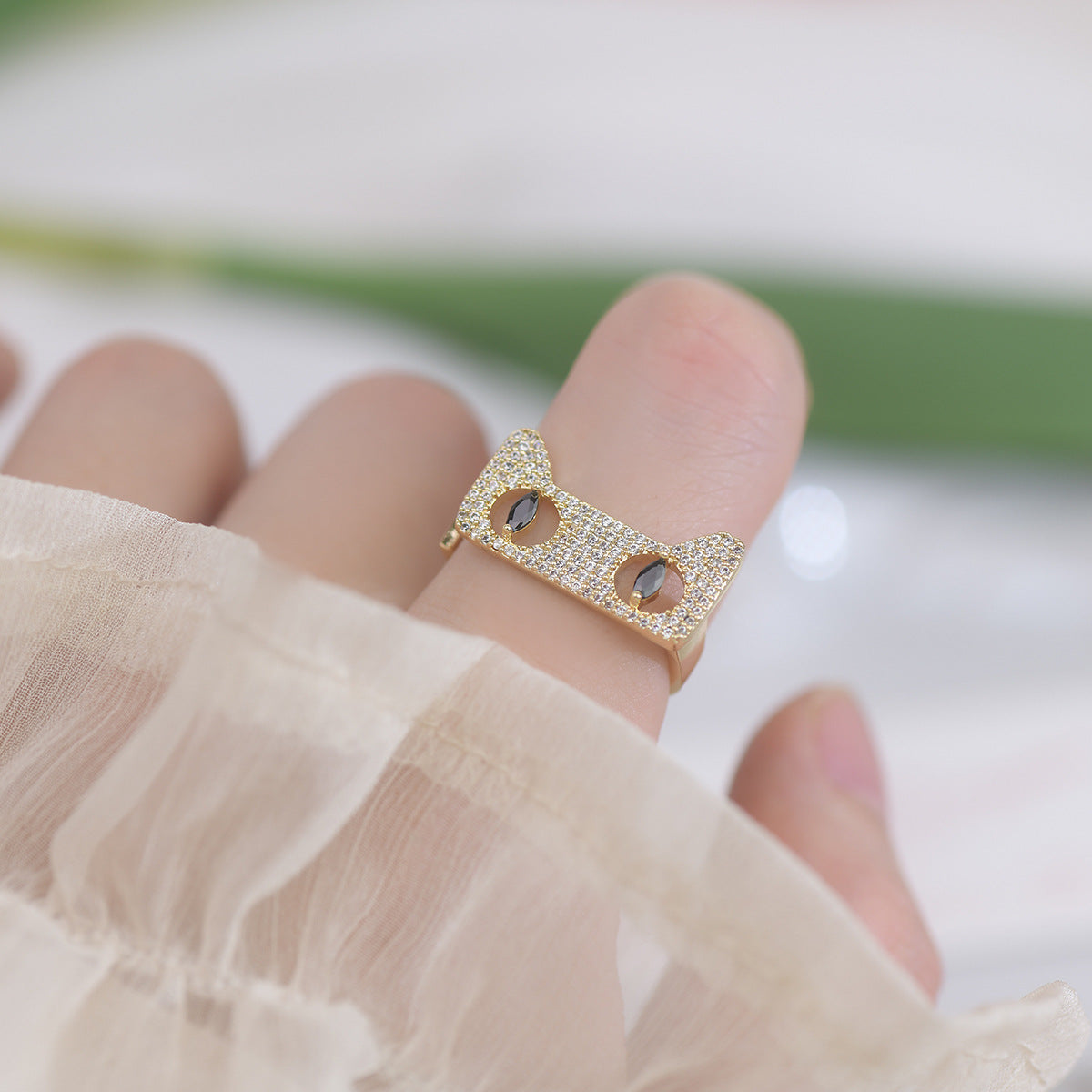 Zircon Cat Rings