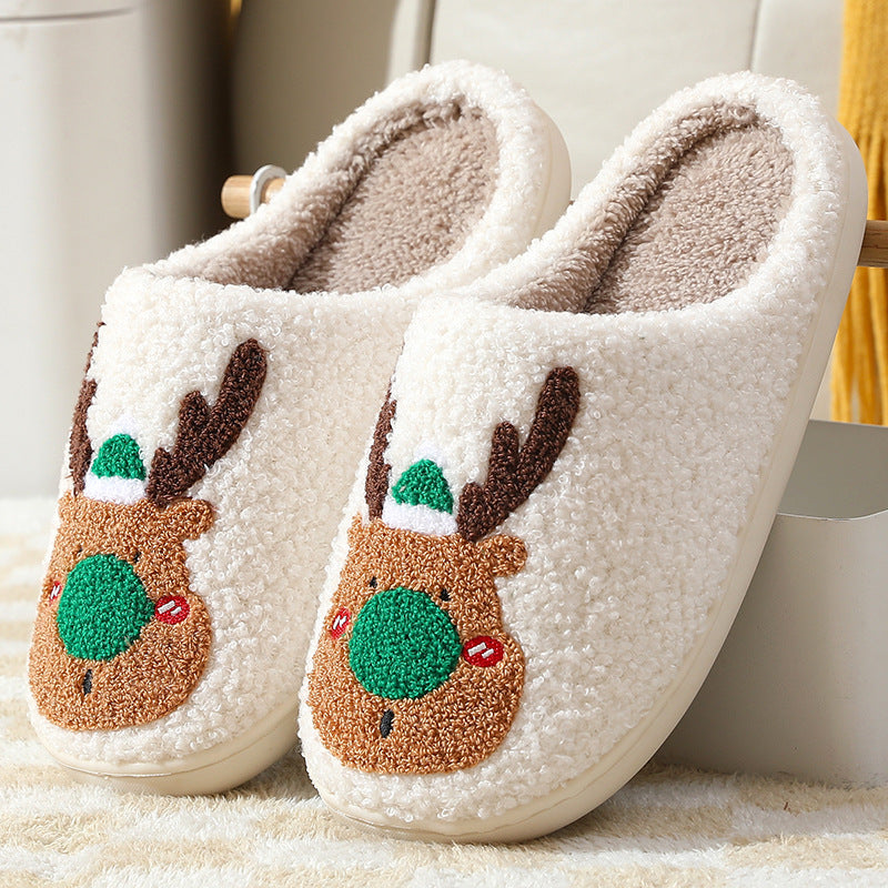 Christmas Deer Fluffy slippers