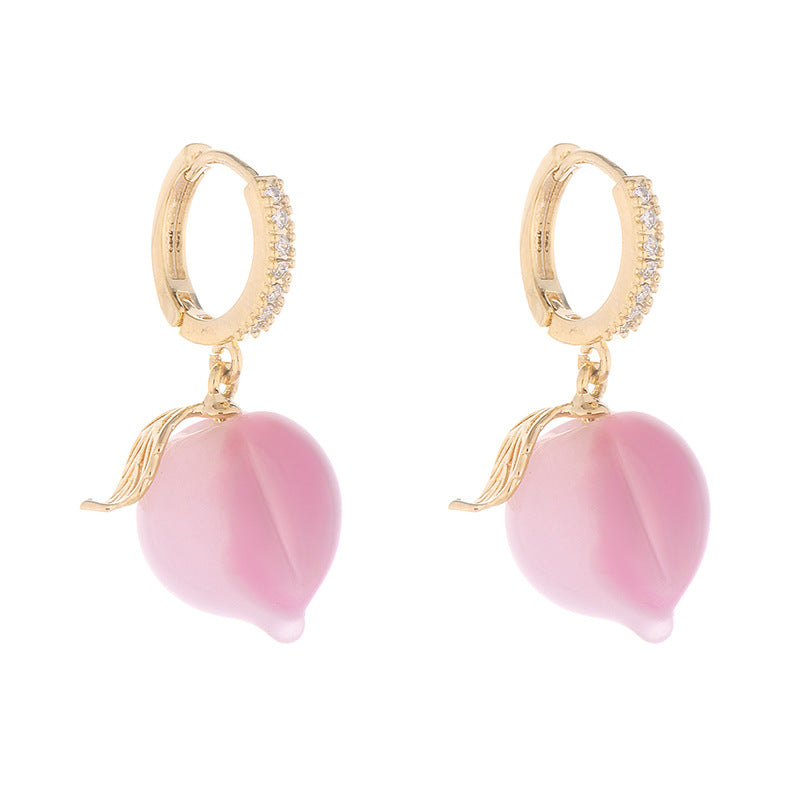 Zircon Peach Earrings