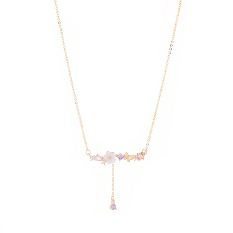 Zircon Butterfly Necklace