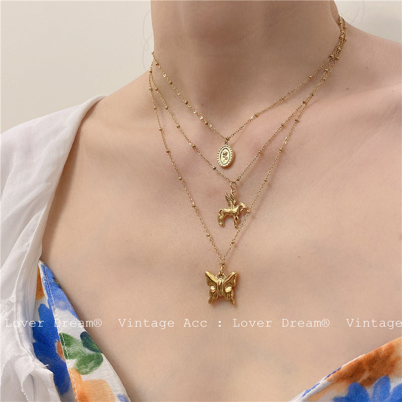 Zircon Butterfly Necklace