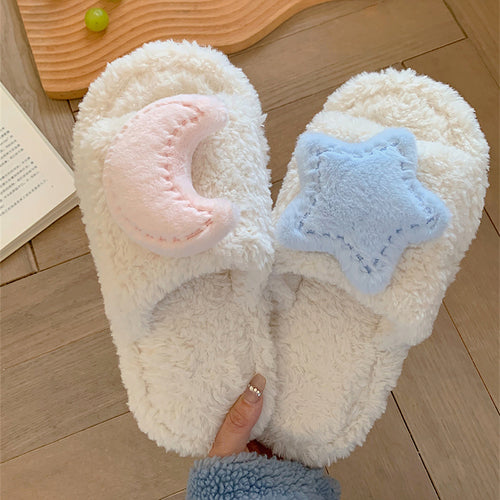 Star Fluffy Slippers