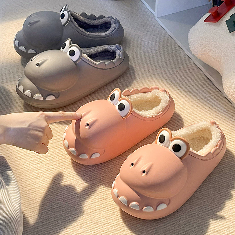 Dinosaur Fluffy Slippers