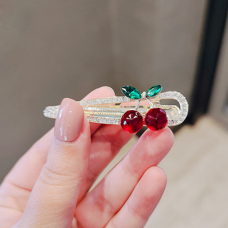 Zircon Cherry Hair Clip