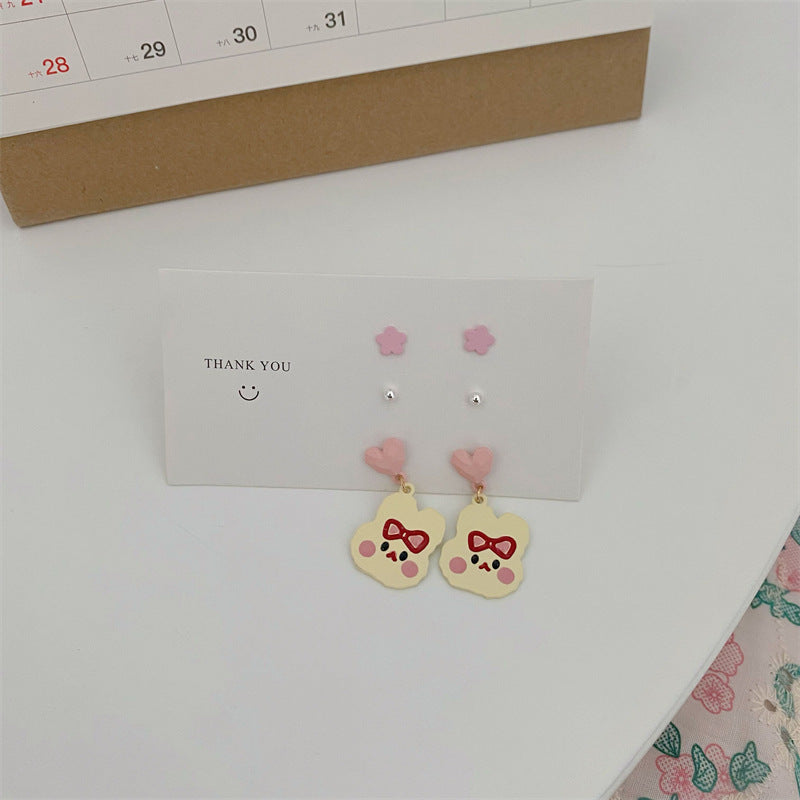 Bear Assorted Earrings, 3pcs