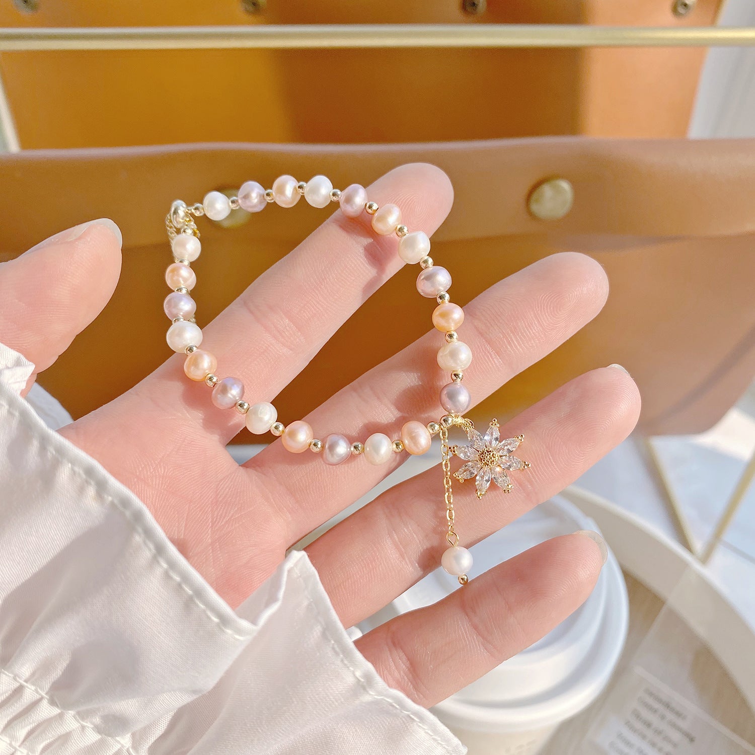 Natural Pearl Flower Bracelet