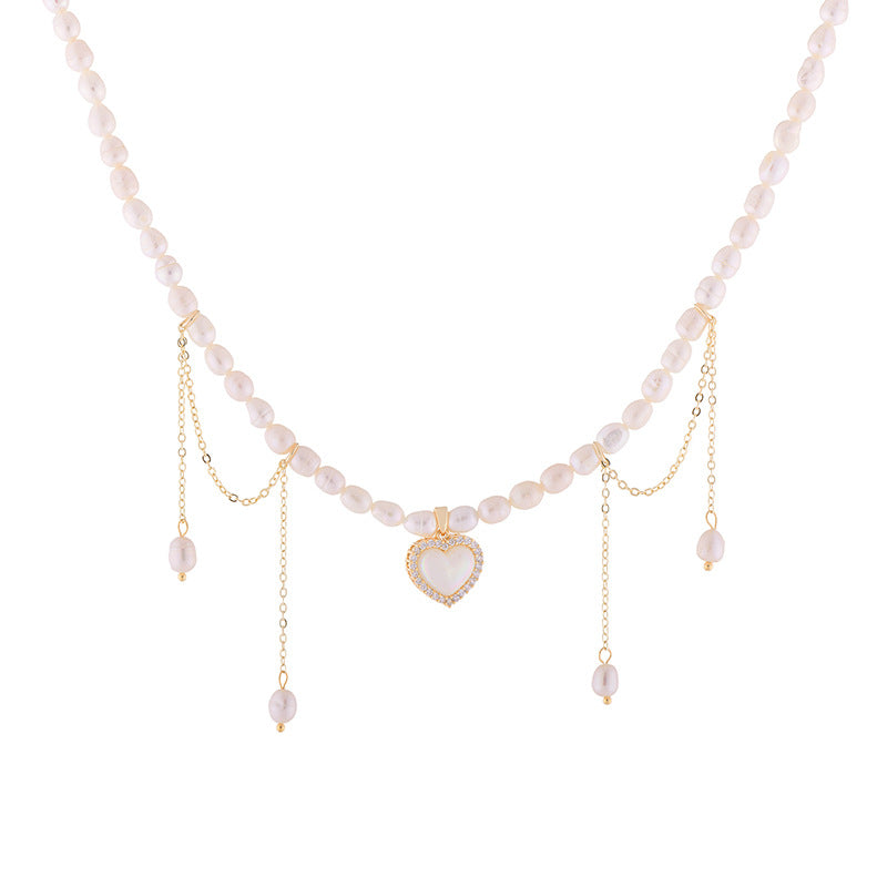 Pearl Heart Necklace