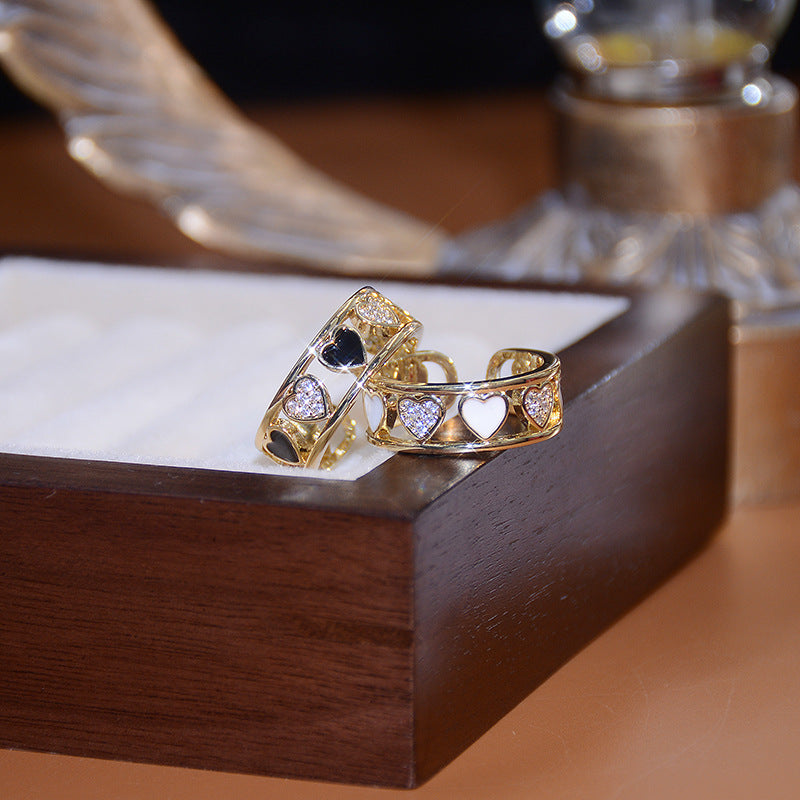 Zircon Heart Rings