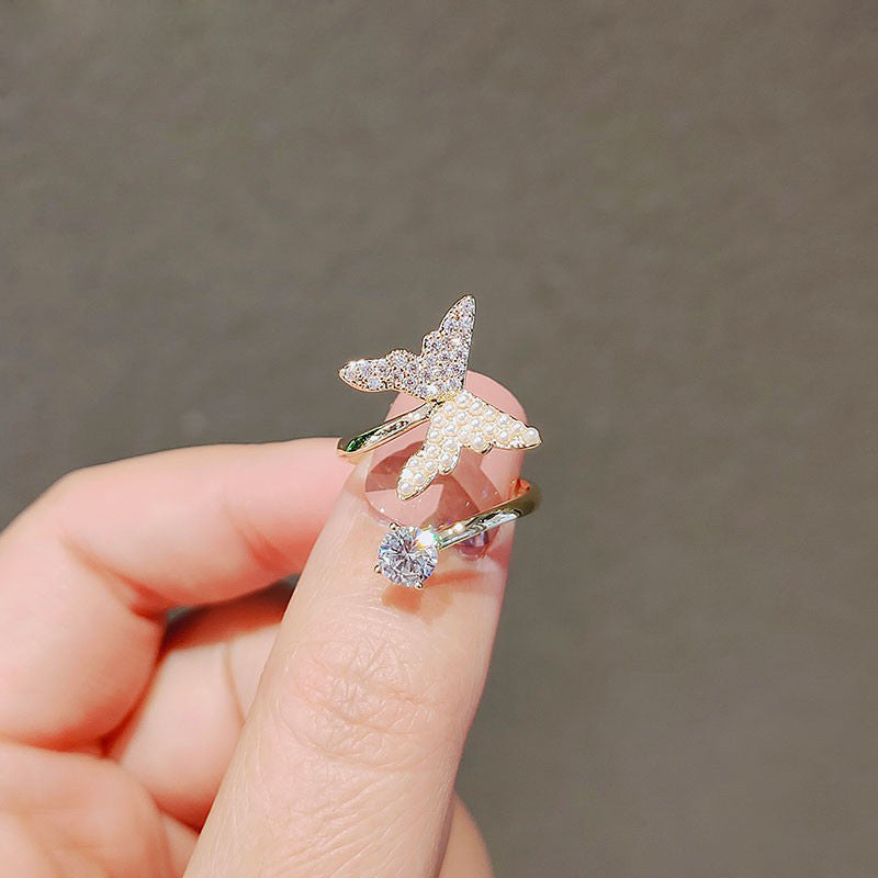 Zircon Butterfly Rings