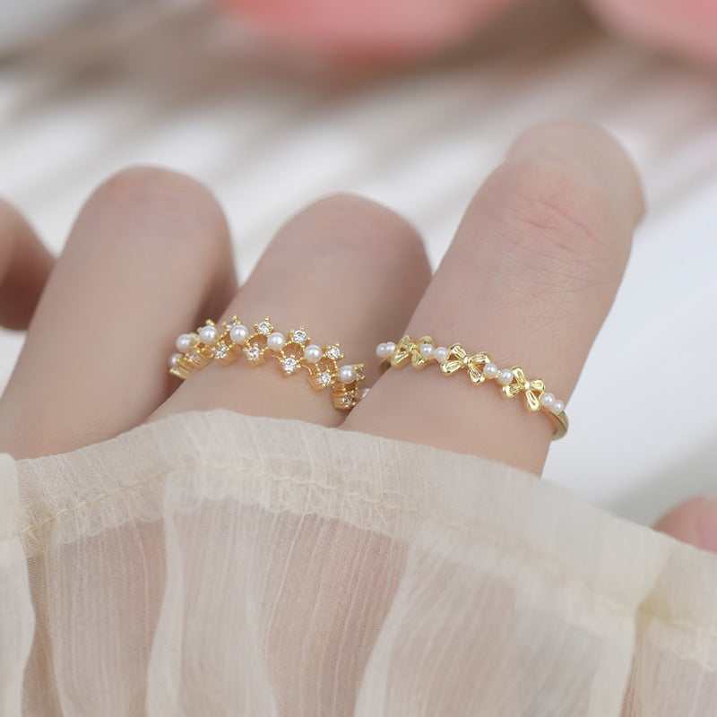 Faux Pearl Rings