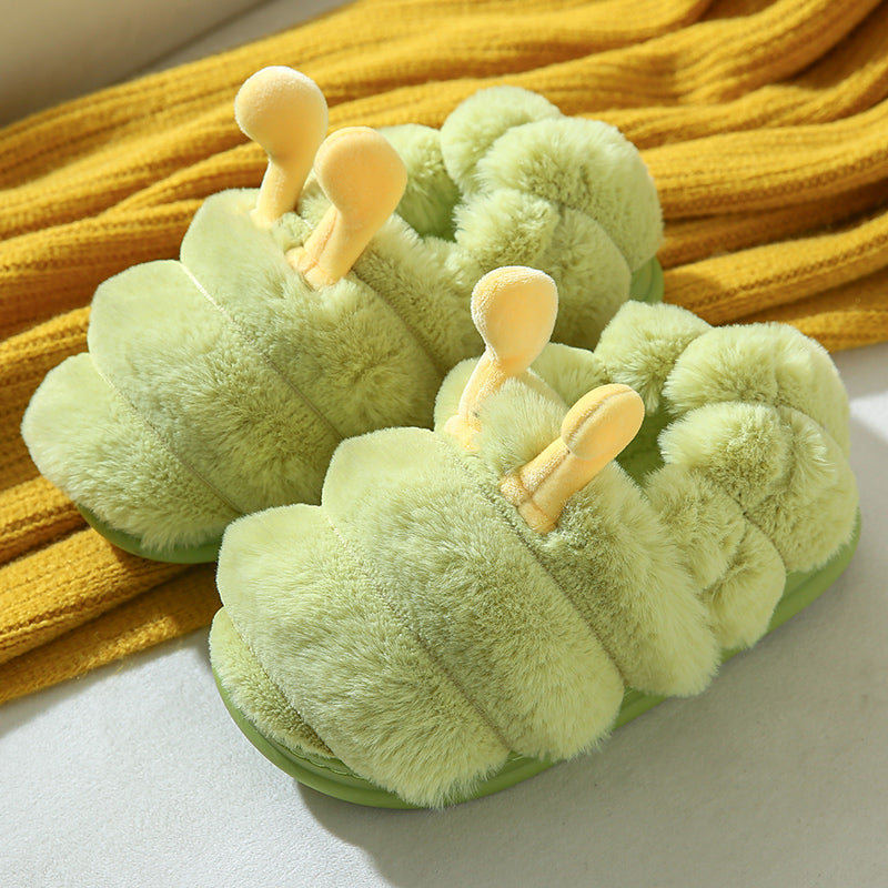 Cute Caterpillar Cartoon Fluffy Slippers