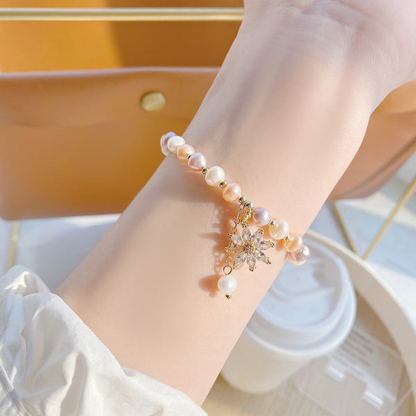 Natural Pearl Flower Bracelet