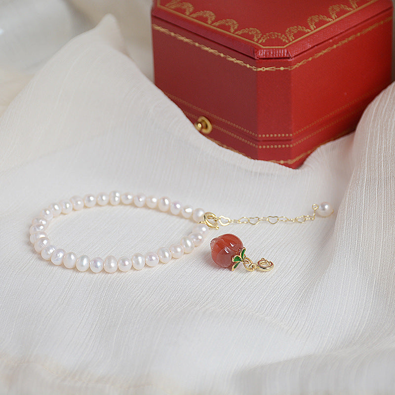 Natural Pearl Peach Bracelet