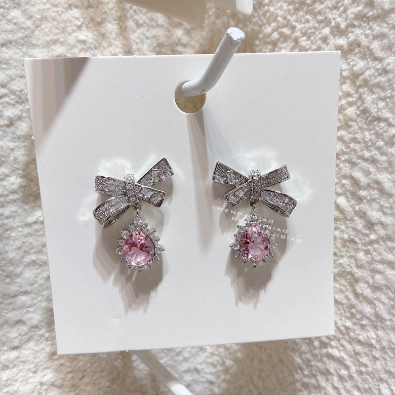 Zircon Bow Earrings