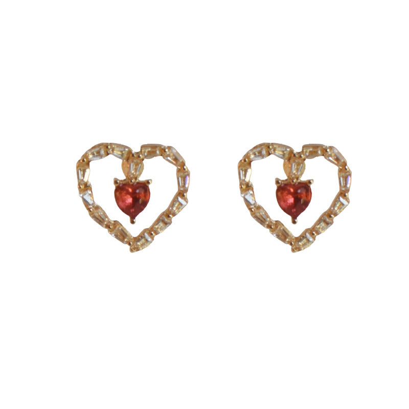 Zircon Heart Earrings