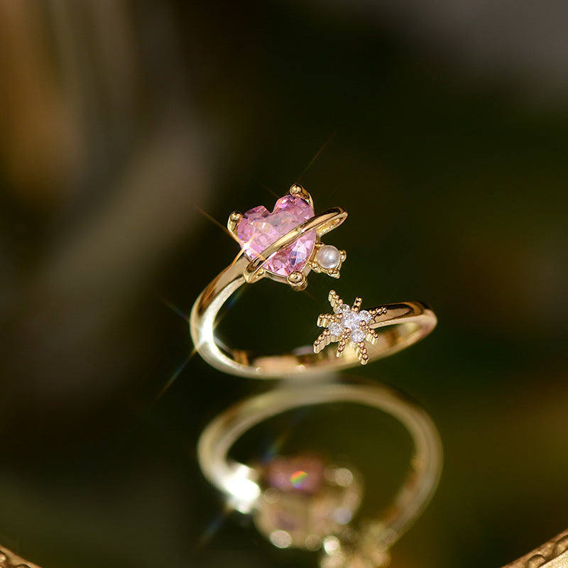 Zircon Heart Rings