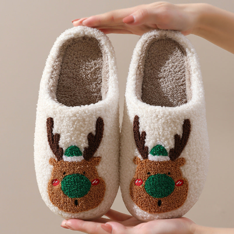 Christmas Deer Fluffy slippers