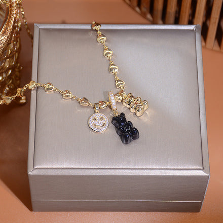 Zircon Bear Necklace