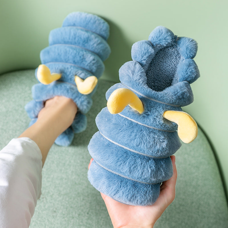 Cute Caterpillar Cartoon Fluffy Slippers