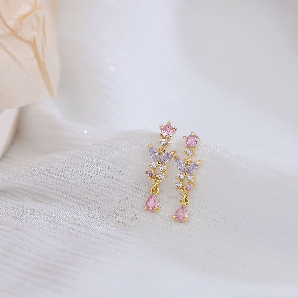 Zircon Butterfly Earrings