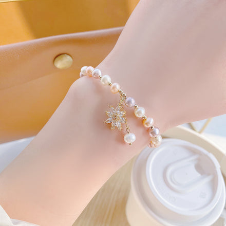 Natural Pearl Flower Bracelet