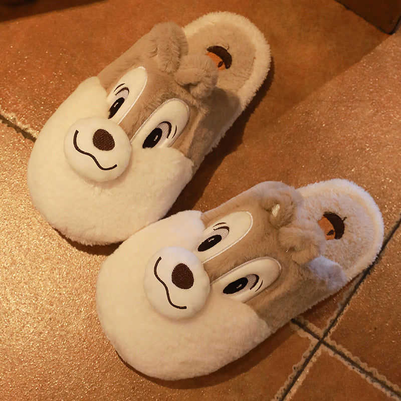 Squirrel Fluffy Slippers