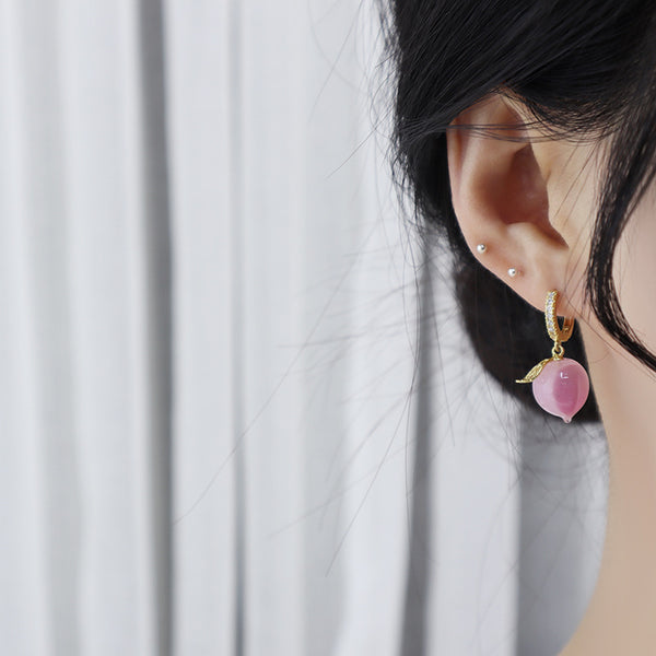 Zircon Peach Earrings