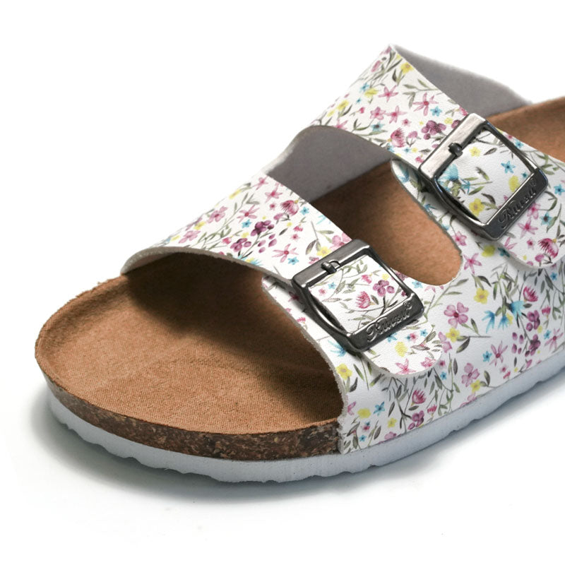 Floral Double-button Slippers