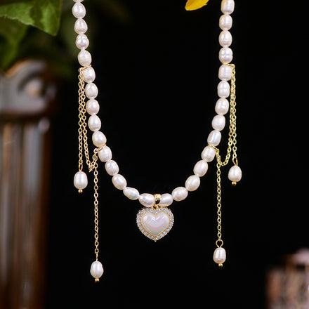 Pearl Heart Necklace