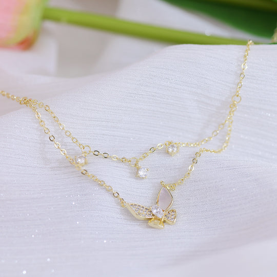 Zircon Butterfly Necklace