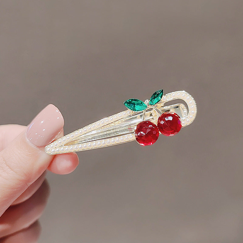 Zircon Cherry Hair Clip