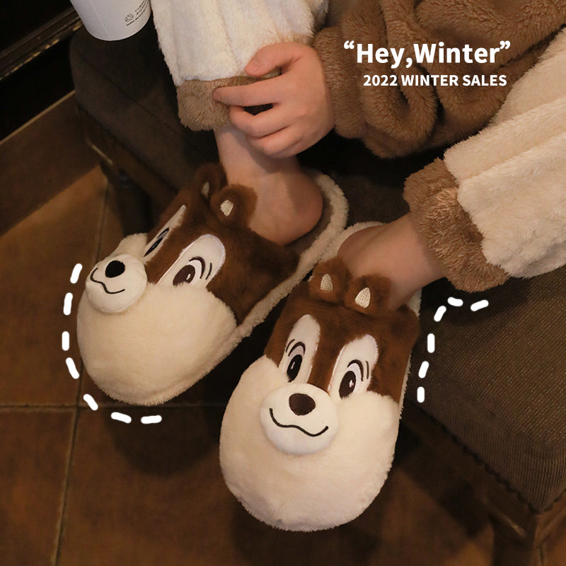 Squirrel Fluffy Slippers