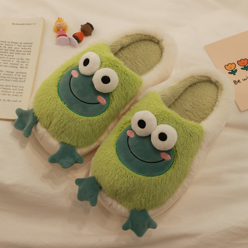 Frog Fluffy Slippers