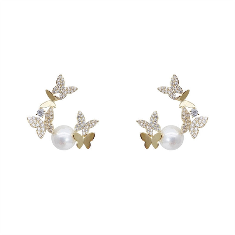 Zircon Butterfly Earrings