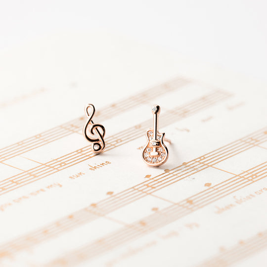 925 Silver Music Earrings