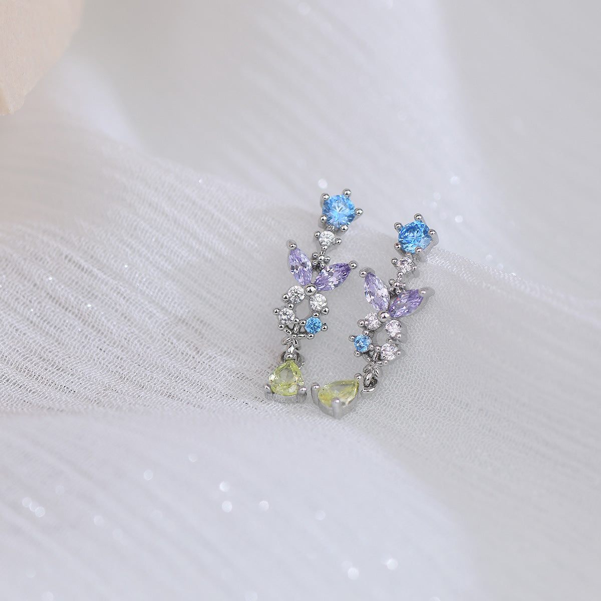 Zircon Butterfly Earrings