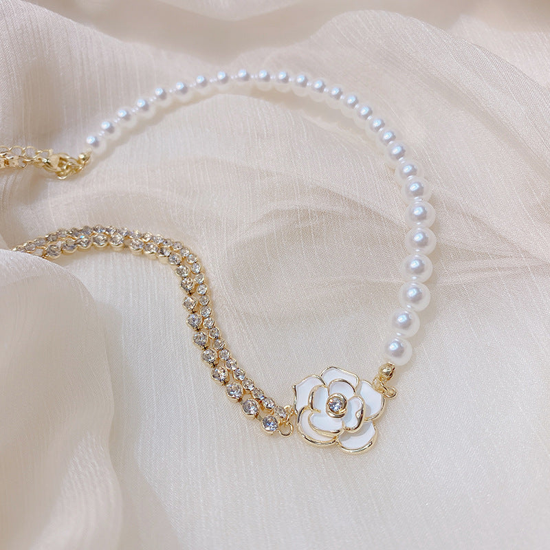 Pearl Camellia Necklace