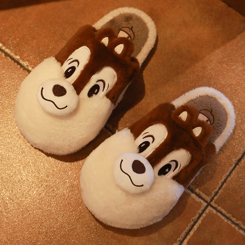 Squirrel Fluffy Slippers