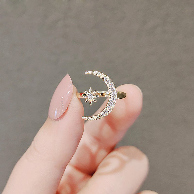 Zircon Moon Rings