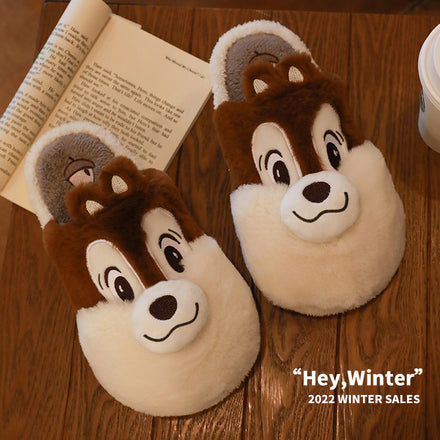 Squirrel Fluffy Slippers